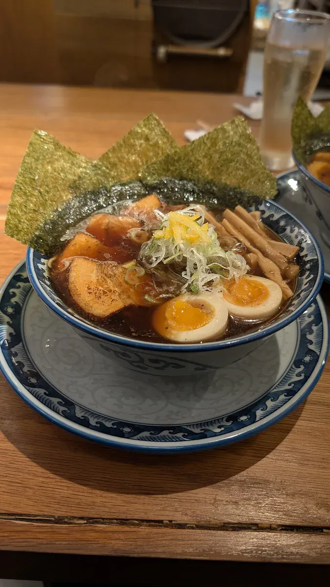 A steaming bowl of ramen